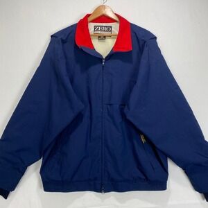 Zero Restriction Golf Outerwear Mens‎ XL Navy Blue Red Collar Gore-Tex Jacket